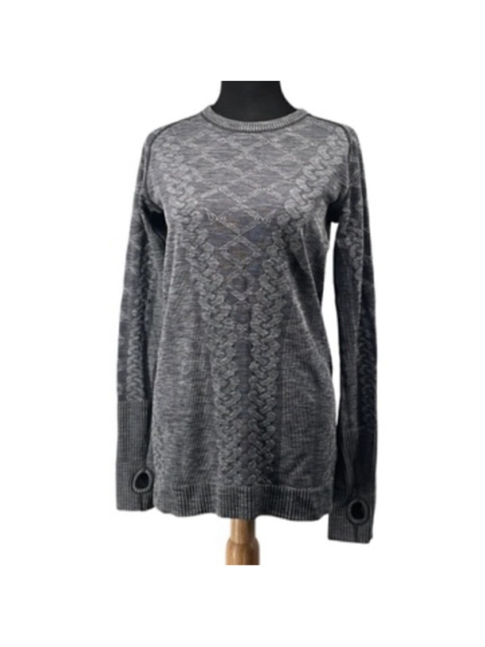 Lululemon Rest Less Pullover (Second Release)Heathered Black athletic sz 6